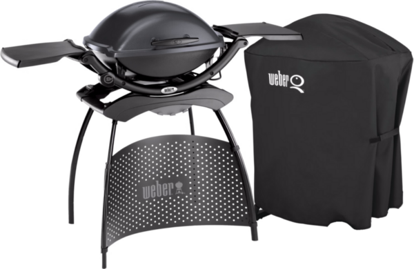 Weber Q2400 met Onderstel + Weber Luxe Hoes voor Q-serie met onderstel