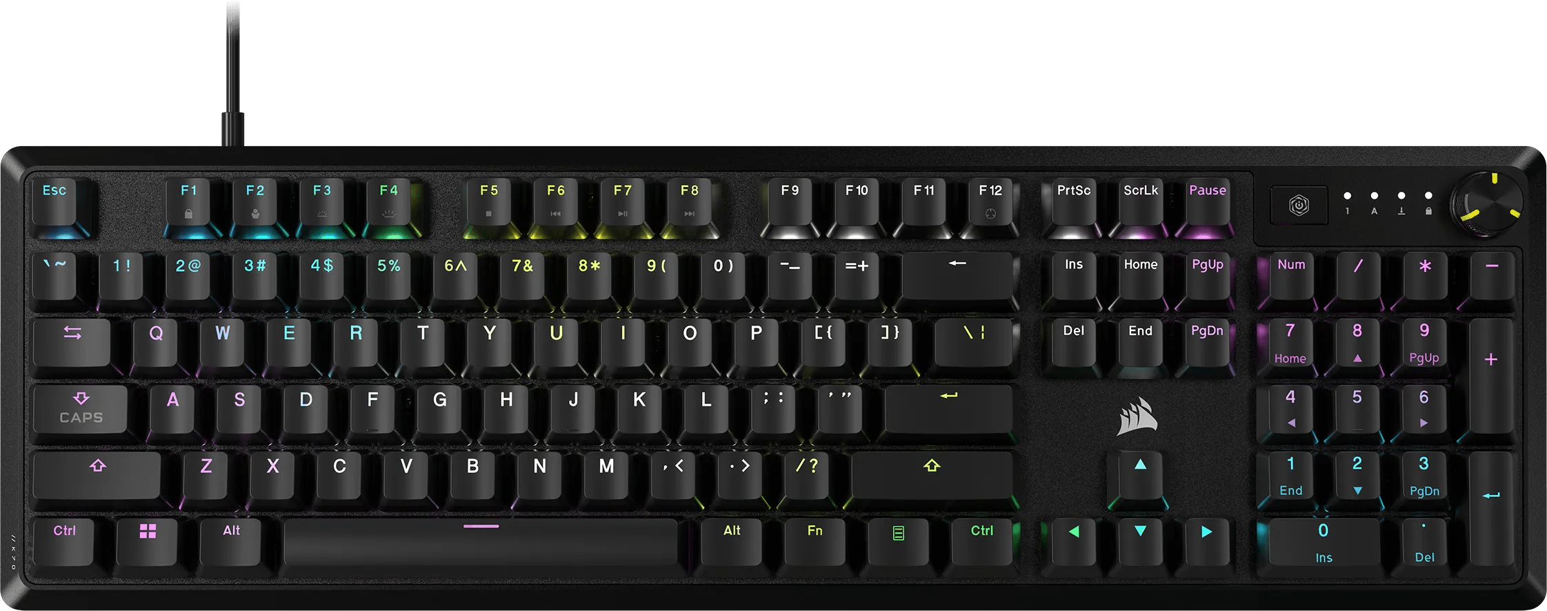 Corsair k70 rgb core gaming toetsenbord qwerty zwart 1 Corsair k70 rgb core gaming toetsenbord qwerty zwart