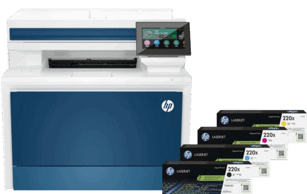 HP Color LaserJet Pro MFP 4302dw + 1 set extra XL toners