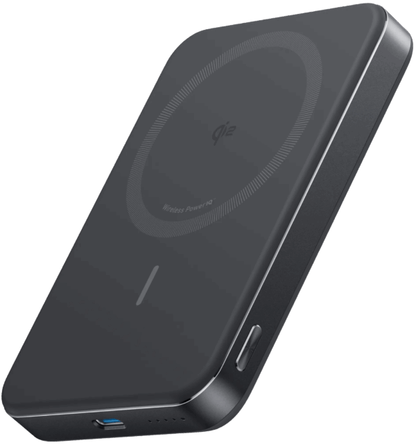 Anker MagGo Slim Draadloze Powerbank met MagSafe en Qi2 10.000 mAh met Snelladen Zwart