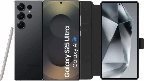 Samsung Galaxy S25 Ultra 1TB Zwart 5G + BlueBuilt Book Case Zwart