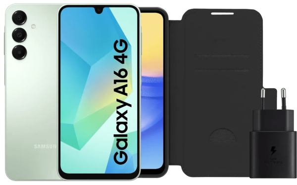 Samsung galaxy a16 128gb groen 4g + accessoirepakket