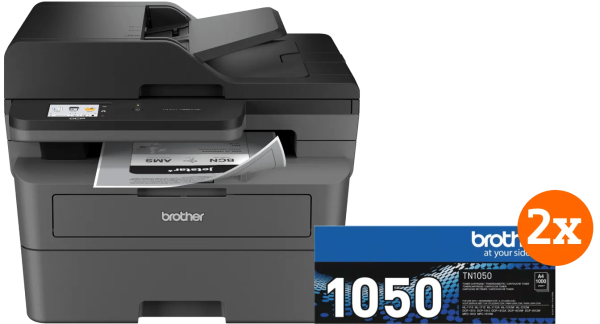 Brother DCP-L2660DW + 2 extra zwarte toners