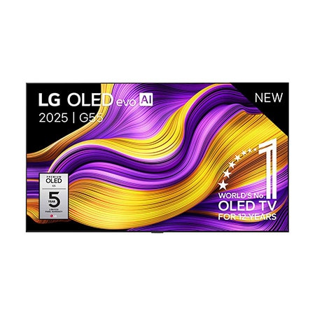 83 inch LG OLED evo AI G5 4K Smart TV 2025 - OLED83G55LW