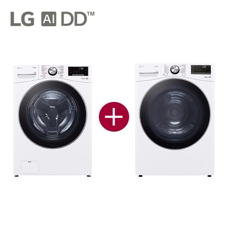 20kg Wasmachine LC0R2N2 + 18kg Droger RH18U8AVCW Wit - LC0R2N2.RH8AVCW