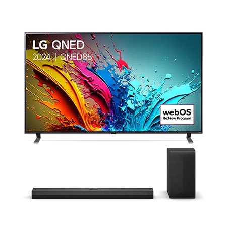 75 Inch LG AI QNED85 4K Smart TV & DS70TY soundbar - 75QNED85T6C.DS70TY