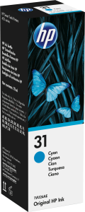 Hp 31 inktflesje cyaan 2 809042