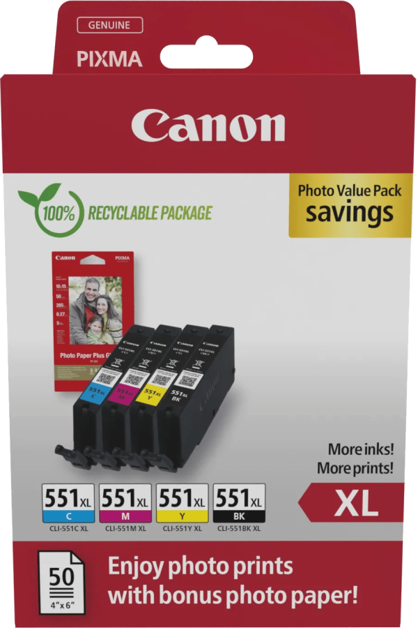 Canon CLI-551XL Cartridges Combo Pack