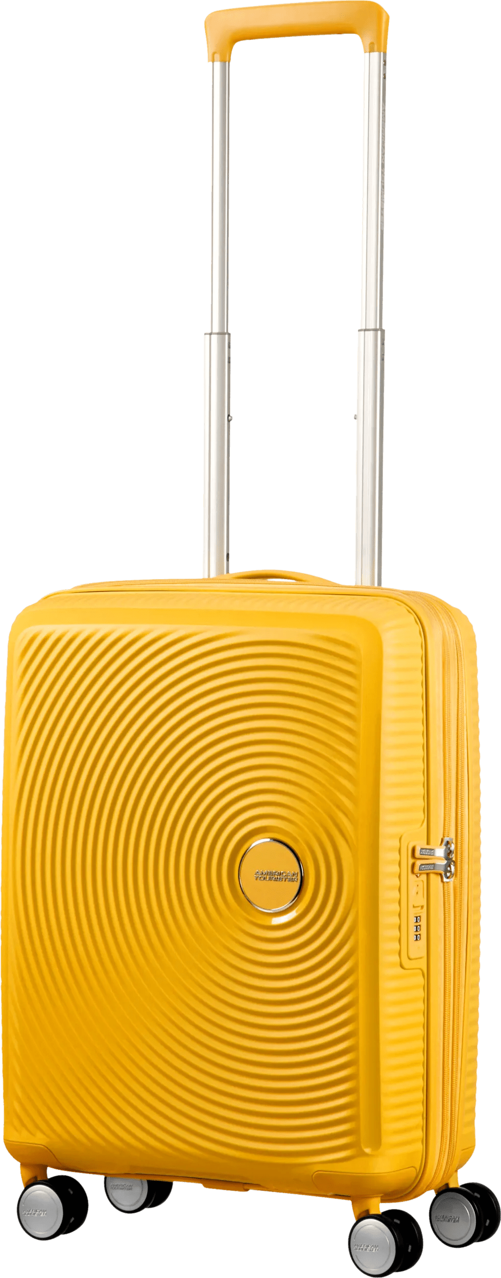 American tourister soundbox expandable spinner 55cm golden yellow 1 American tourister soundbox expandable spinner 55cm golden yellow