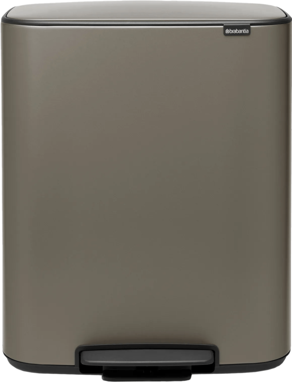 Brabantia Bo Pedal Bin 2 x 30 Liter Platinum