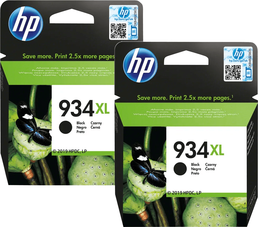 Hp 934xl cartridges zwart duo pack 1 Hp 934xl cartridges zwart duo pack