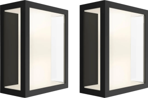 Philips hue impress muurlamp white and color zwart breed duo pack 2 861847