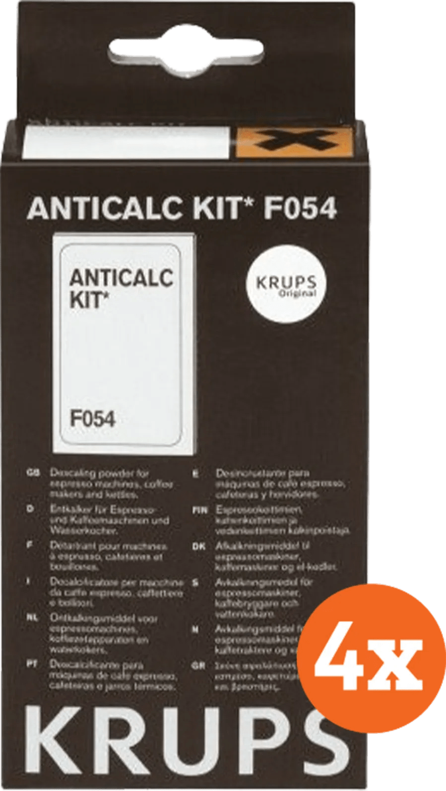 Krups ontkalkingsset f054 4 stuks 1 Krups ontkalkingsset f054 4 stuks