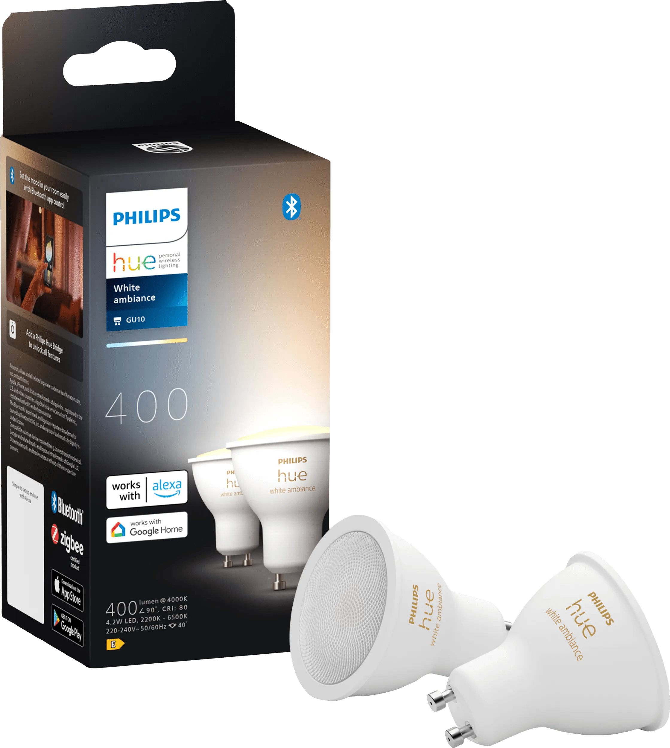 Philips hue white ambiance gu10 2-pack 1 Philips hue white ambiance gu10 2-pack