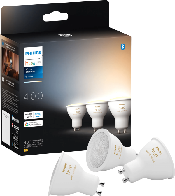 Philips Hue White Ambiance GU10 3-pack