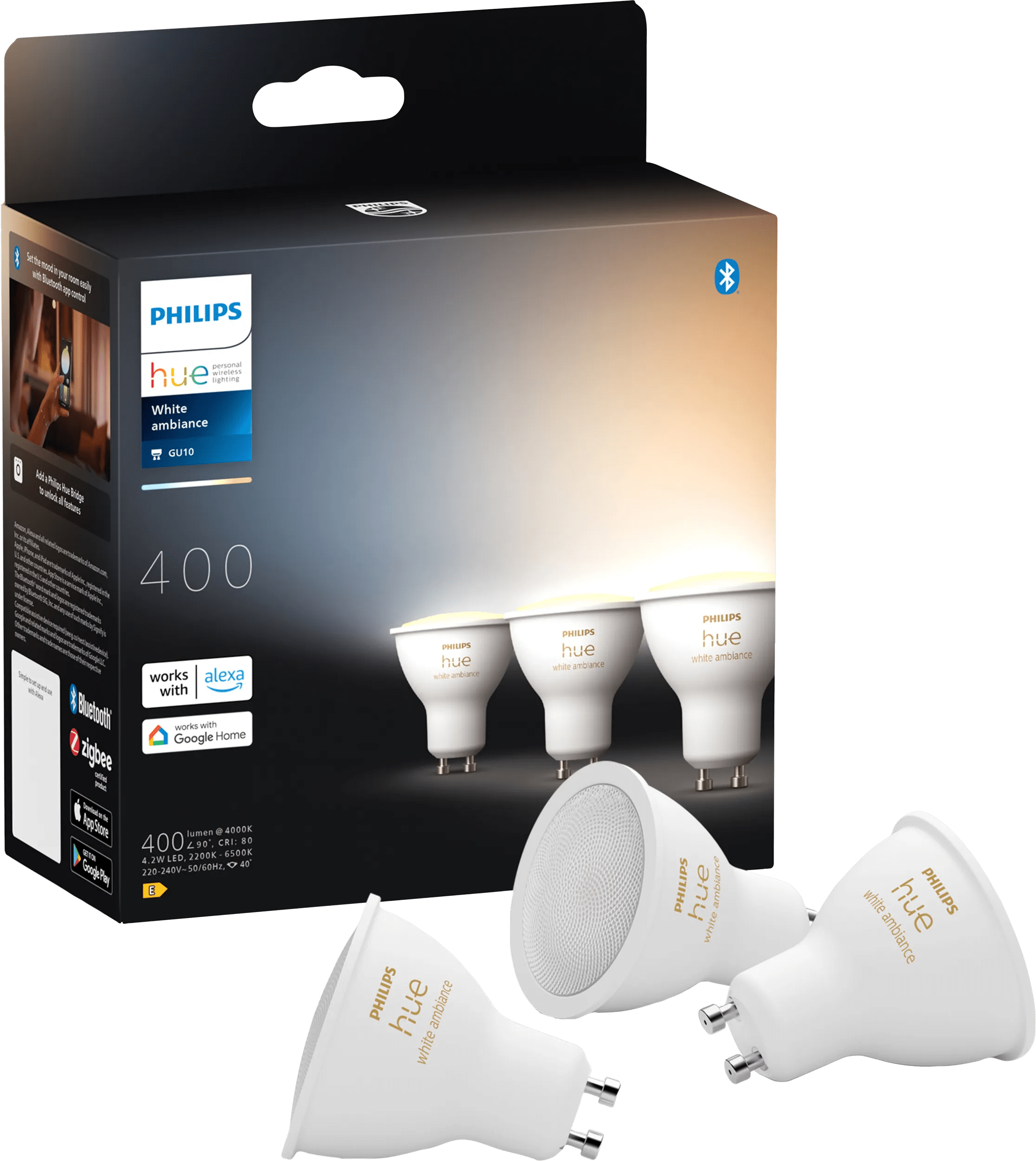 Philips hue white ambiance gu10 3-pack 1 Philips hue white ambiance gu10 3-pack