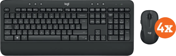 Logitech MK545 Draadloze Toetsenbord en Muis QWERTY 4-Pack