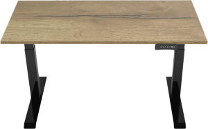 Euroseats elektrisch zit sta bureau 140 x 80 zwart/eiken 2 877837