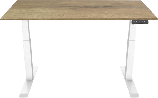 Euroseats Elektrisch Zit Sta Bureau 140 x 80 Wit/Eiken