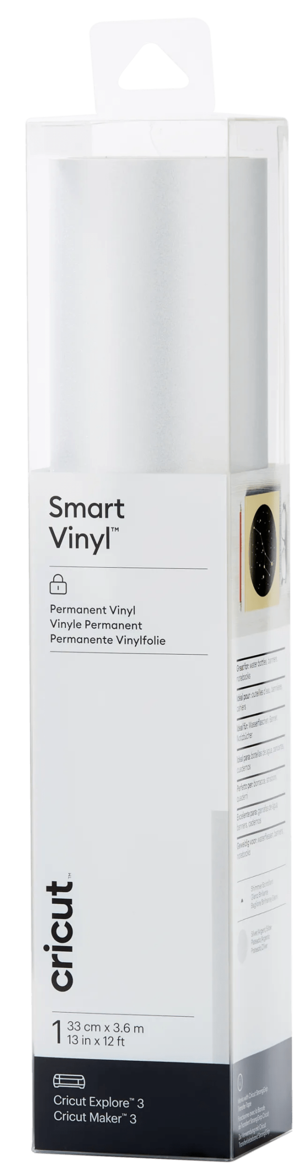Cricut Smart Vinyl Permanent 33x366 Shimmer Zilver