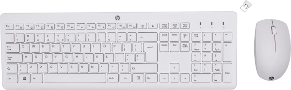 HP 230 Draadloos Toetsenbord en Muis Wit QWERTY