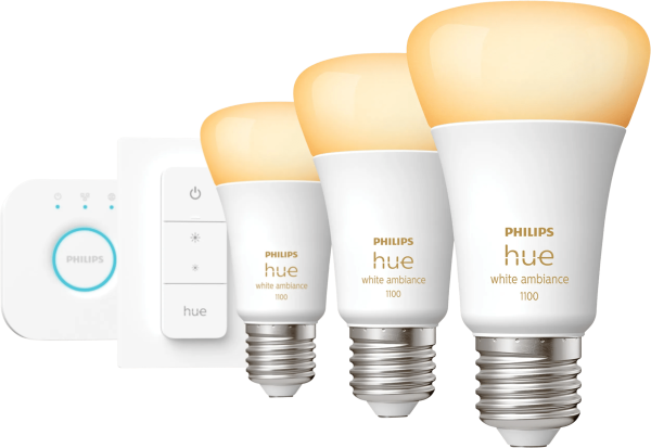 Philips Hue White Ambiance Starter Pack E27 met 3 lampen