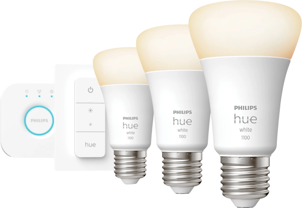 Philips Hue White Starter Pack E27 met 3 lampen