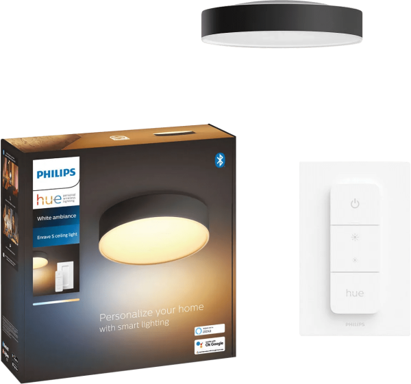 Philips Hue Enrave S plafondlamp White Ambiance Zwart