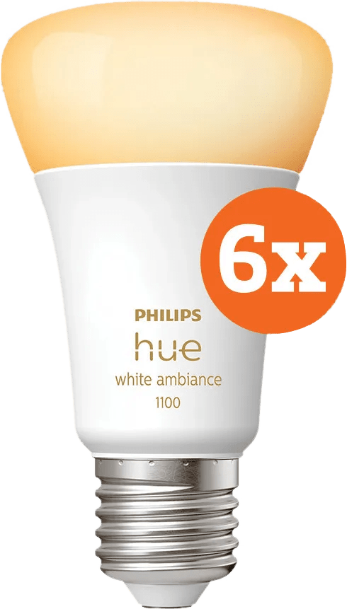Philips Hue White Ambiance E27 1100lm 6-pack