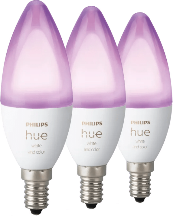 Philips Hue Kaarslamp White and Color E14 3-pack