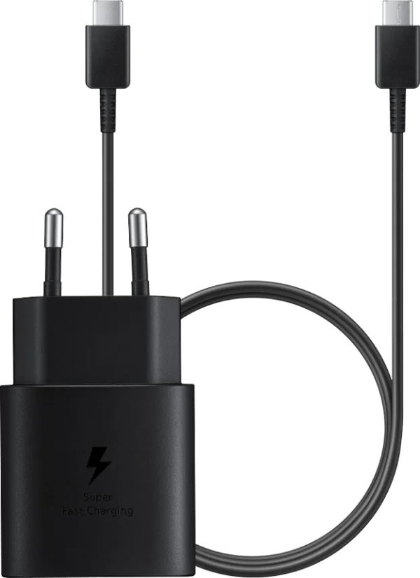 Samsung Super Fast Charging Oplader 25W + Usb C Kabel 1m Kunststof Zwart