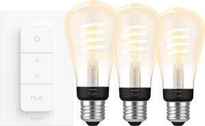Philips hue filament white ambiance edison 3-pack + dimmer 2 896973