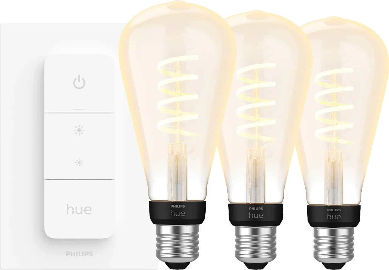 Philips hue filament white ambiance edison xl 3-pack + dimme 1 Philips hue filament white ambiance edison xl 3-pack + dimme