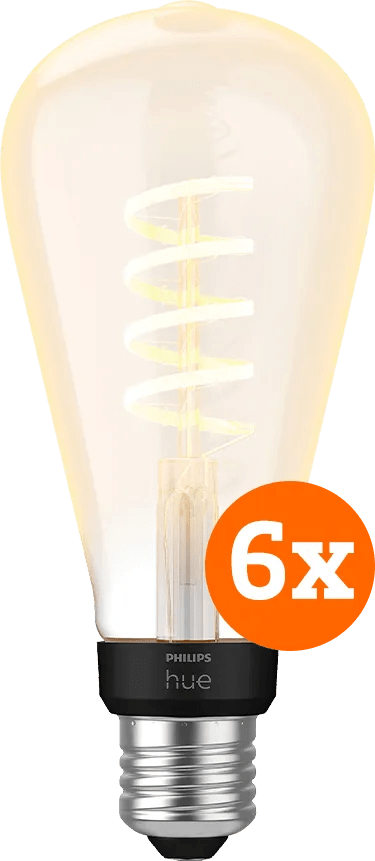 Philips Hue Filament White Ambiance Edison XL 6-pack