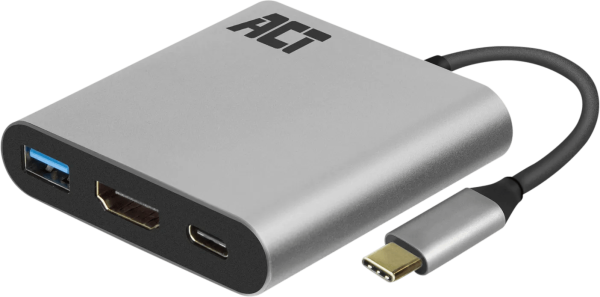 ACT USB-C naar USB en HDMI adapter met power delivery