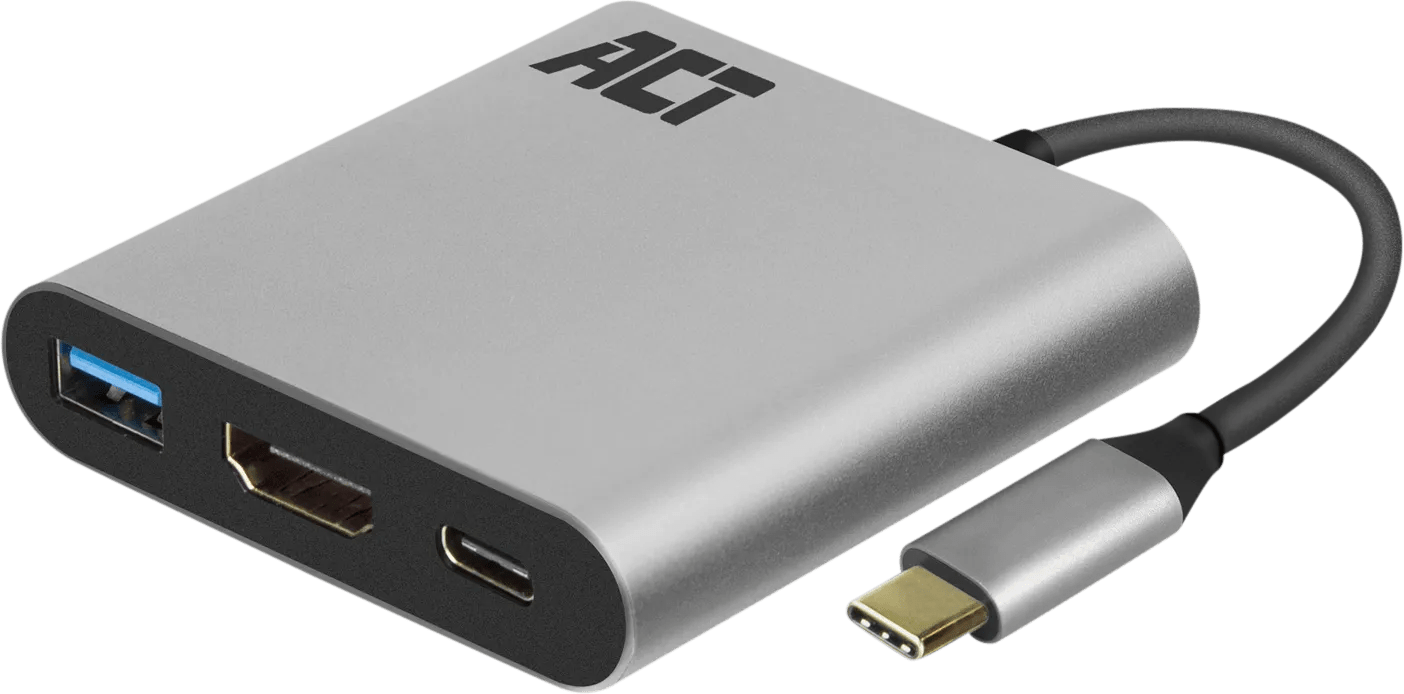 Act usb-c naar usb en hdmi adapter met power delivery 1 Act usb-c naar usb en hdmi adapter met power delivery
