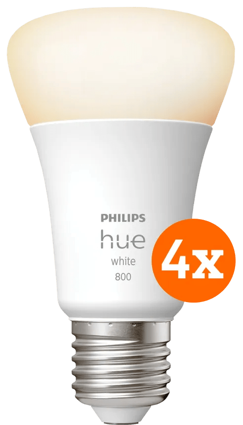 Philips Hue White E27 800lm 4-pack