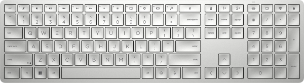 HP 970 Dual-Mode Draadloos Toetsenbord Zilver QWERTY