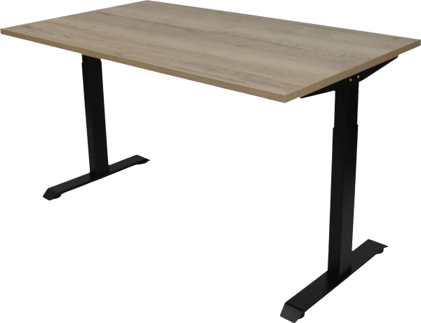 Euroseats Zit/Zit Bureau 160 x 80 Zwart/Eiken