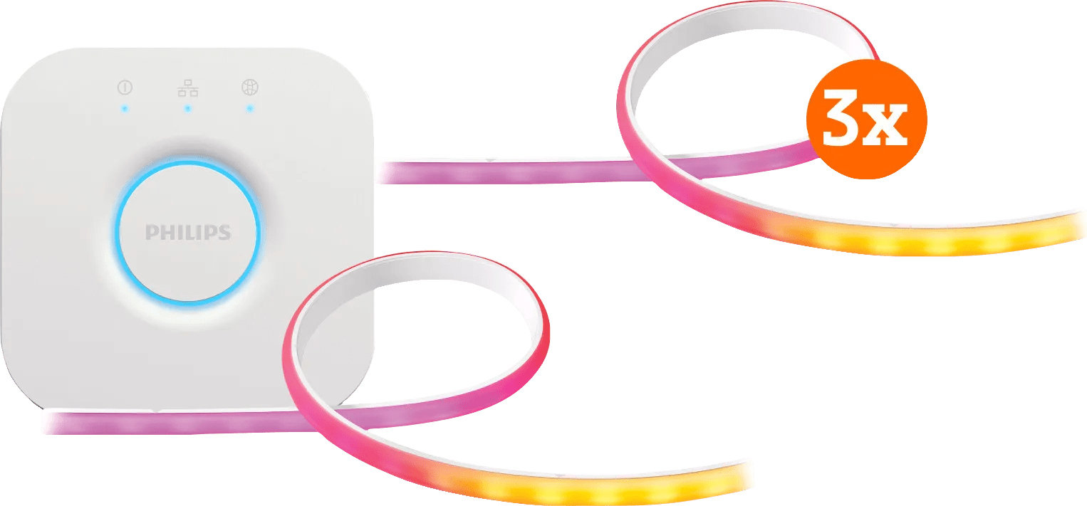 Philips hue gradient led strip basisset 5 meter + bridge 1 Philips hue gradient led strip basisset 5 meter + bridge