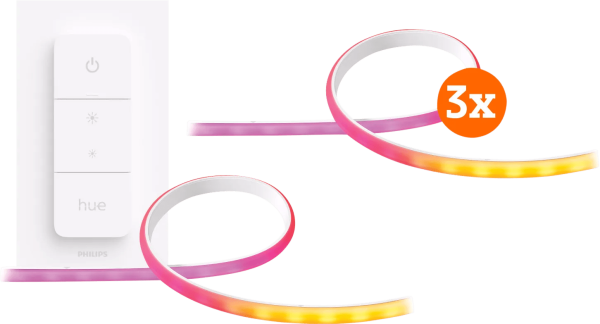 Philips Hue Gradient Led Strip basisset 5 meter + Draadloze dimmer