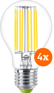 Philips led filament lamp - 4w - e27 - warm wit licht 4-pack 2 908123