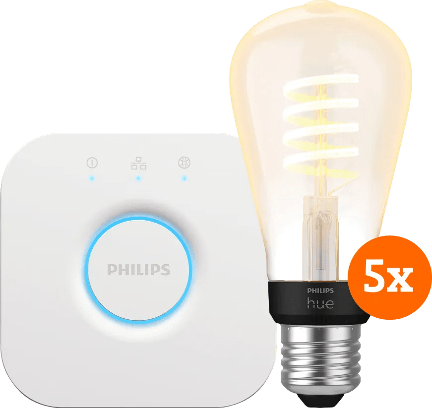 Philips hue filament white ambiance edison 5-pack + bridge 1 Philips hue filament white ambiance edison 5-pack + bridge