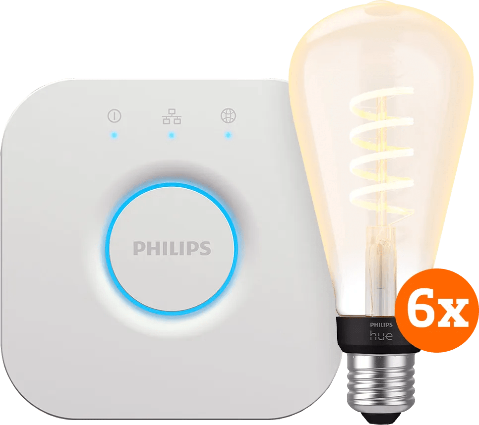 Philips hue filament white ambiance edison xl 6-pack + bridge 1 Philips hue filament white ambiance edison xl 6-pack + bridge