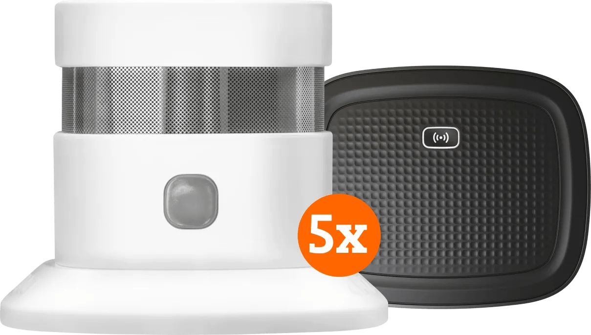 Klikaanklikuit rookmelder zsdr-850 (3 jaar) 5-pack + smart bridge 1 Klikaanklikuit rookmelder zsdr-850 (3 jaar) 5-pack + smart bridge
