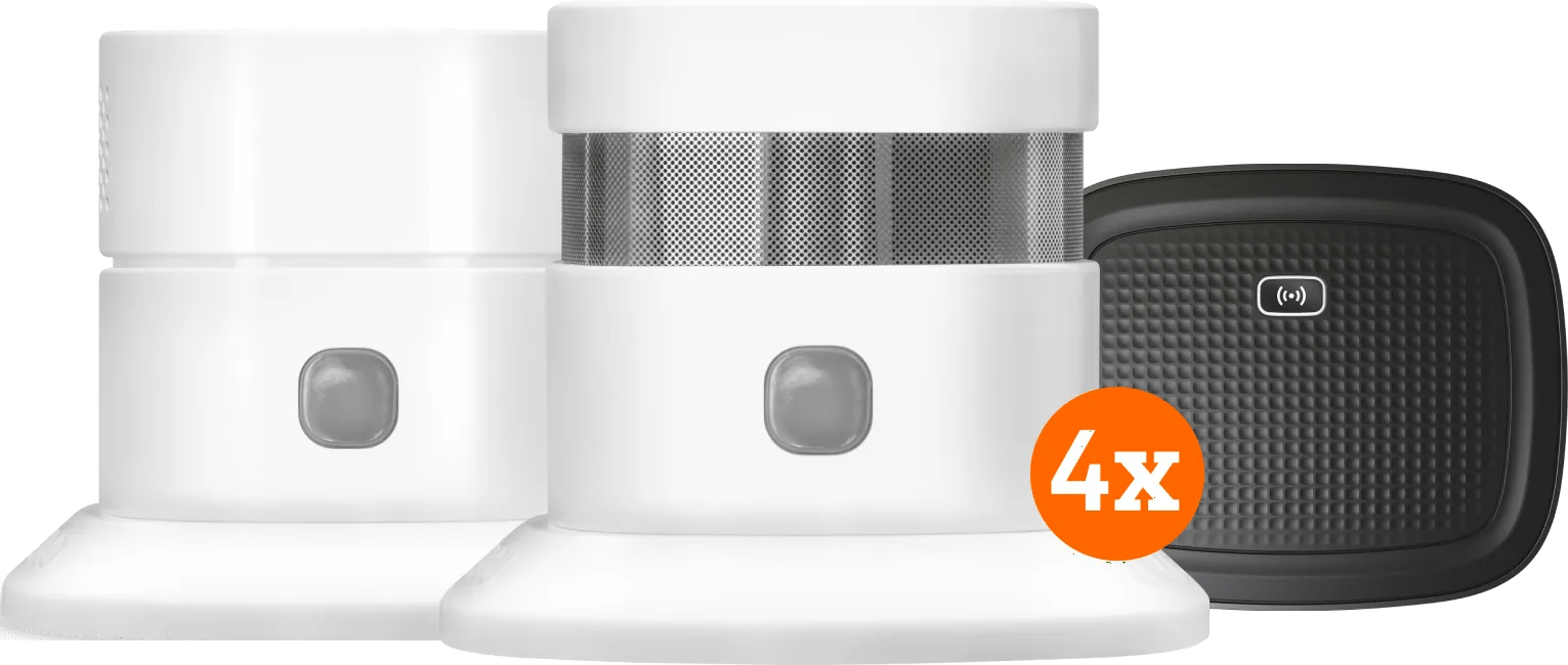 Klikaanklikuit zsdr-850 (3 jaar) 4-pack + koolmonoxidemelder + smart bridge 1 Klikaanklikuit zsdr-850 (3 jaar) 4-pack + koolmonoxidemelder + smart bridge