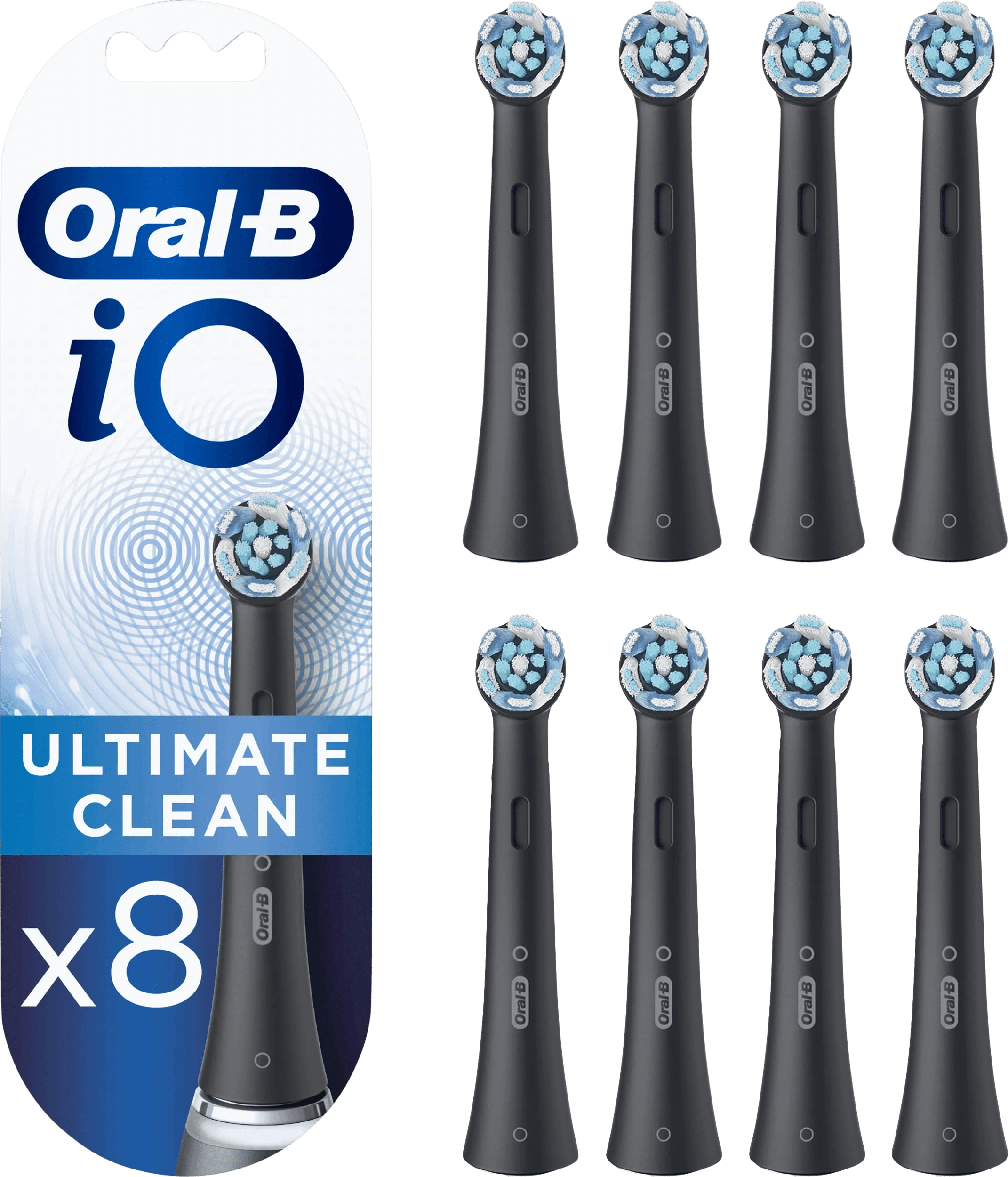 Oral-b io ultimate clean zwart met kleurindicator (8 stuks) 1 Oral-b io ultimate clean zwart met kleurindicator (8 stuks)