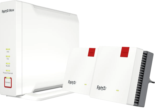 AVM FRITZ!Box 4060 + FRITZ!Repeater 1200 AX (2-pack)