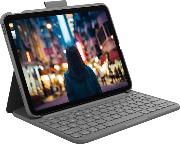 Logitech Slim Folio Apple iPad (2025/2022) Toetsenbord Hoes QWERTY