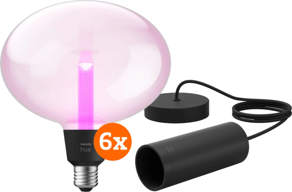 Philips Hue Lightguide Ellipse White and Color E27  6-pack + hanglampsnoer